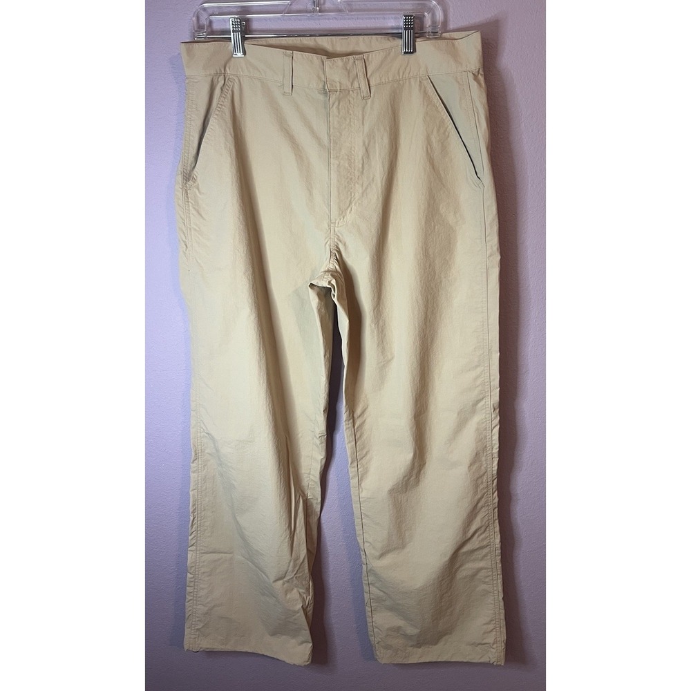 Men's Adsum Nylon Khaki Tan Pants Size Medium Hiking Drawstring Legs Gorpcore